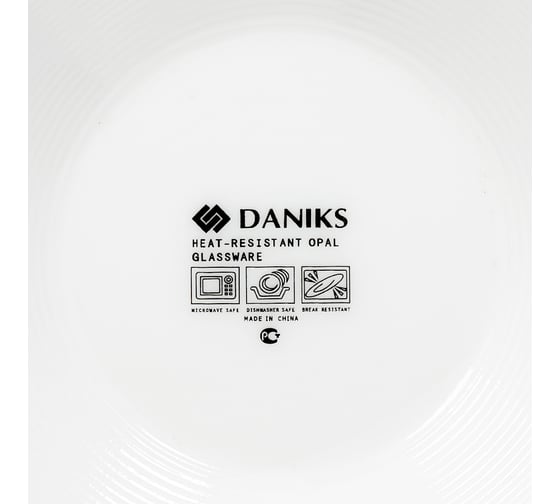 Тарелка DANIKS обеденная, стеклокерамика, 26.8 см, модерн, nop105w 294857