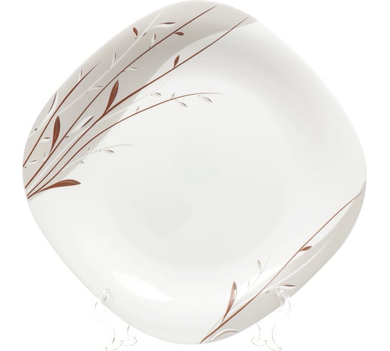 Тарелка DANIKS обеденная, стеклокерамика, 26 см, квадратная, орфей, fp-115-130303//nfp110t 291904 1