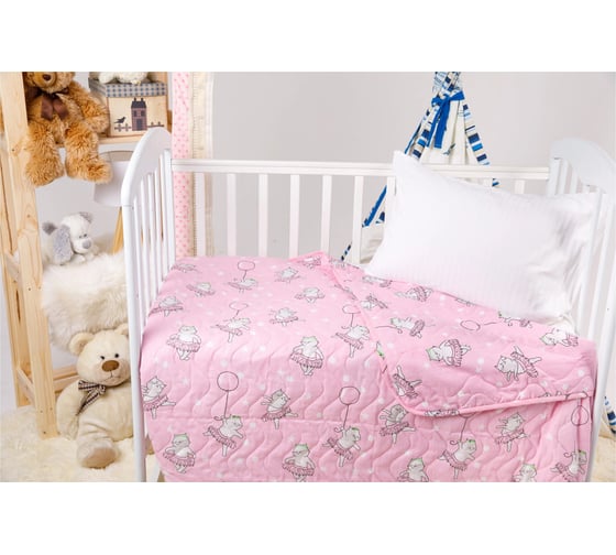 Покрывало Ночь Нежна Маленькая кошечка роз. 7593-2 110x140 см, бязь 120 г ПБ11014040