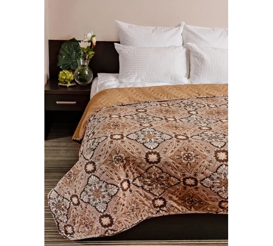 Покрывало Ночь Нежна Каракум (коричн.) 7123-1+7757-9 240x215 см, бязь 120 г ПБ24021519 1