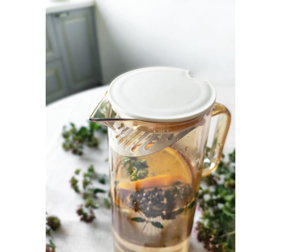 Кувшин IHome с крышкой, стекло, бронза, 1800 мл h-1013b