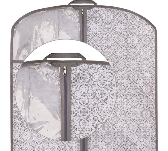 Чехол для костюмов и платьев Palladium Butler 005.03 серый, с узором 115852