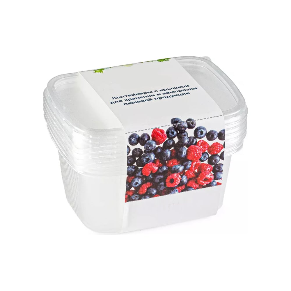Набор пластиковых контейнеров для заморозки и хранения Pro Legend с ...