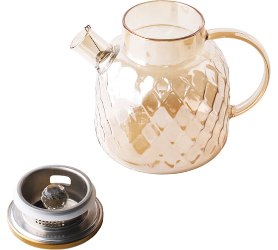 Заварочный чайник IHome стекло, бронза, 1500 мл h-1014