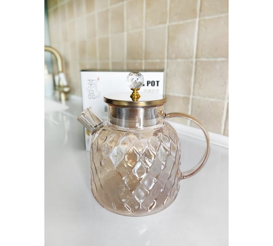 Заварочный чайник IHome стекло, бронза, 1500 мл h-1014