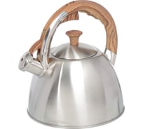 Чайник DANIKS нержавеющая сталь, 3 л, свисток, матовый, ручка бакелит, msy-069 308669