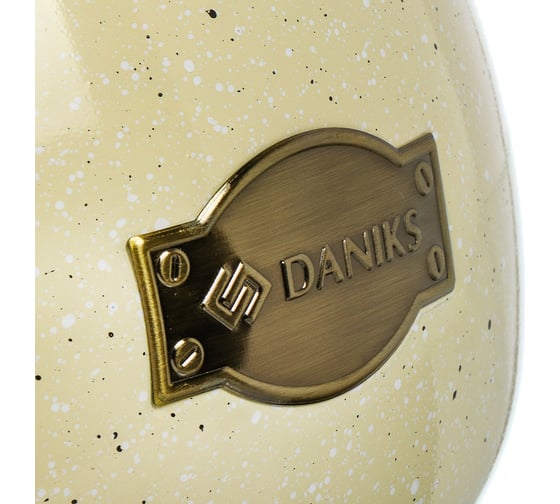 Чайник DANIKS нержавеющая сталь, 3 л, свисток, матовый, ручка с покрытием, нейлон, индукция, бежевый, gs-04517h-1 446893