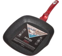 Сковорода-гриль DANIKS алюминий, 28 см, антипригарное покрытие, barcelona кэролл, grl-2828-rd-blk-ind, индукция 306434