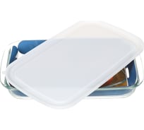 Форма для запекания DANIKS стекло, 24.6x40.2x5.2 см, 2.9 л, прямоугольная, с крышкой, hsap30lp 361440