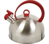 Чайник DANIKS нержавеющая сталь, 2.8 л, свисток, зеркальный, ручка с покрытием, нейлон, индукция, gs-04003 397643