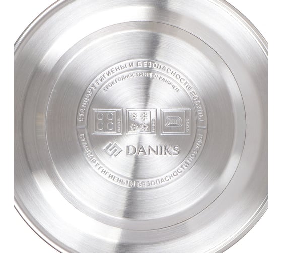 Чайник DANIKS нержавеющая сталь, 2.5 л, свисток, матовый, ручка металл, дерево, черный, msy-078b 347884
