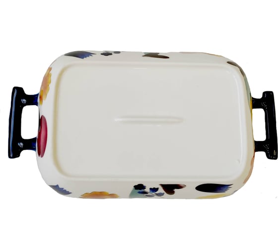 Форма для запекания IHome Цветы, с ручками, 25,5x14.5 см, синяя 68009-1