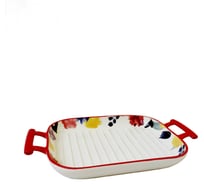 Форма для запекания IHome Цветы с ручками, 28x19x3.5 см, красная 68009-2