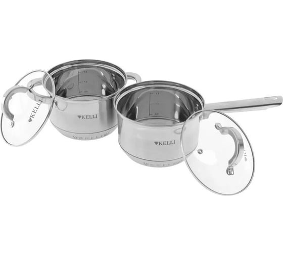 Набор кастрюль из нержавеющей стали 8 предметов KELLI KL-4245