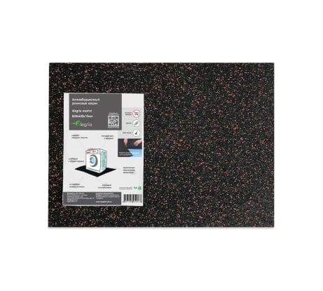 Антивибрационный резиновый коврик Alegria washer 600x400x10 мм 6.4.10AW.Bg