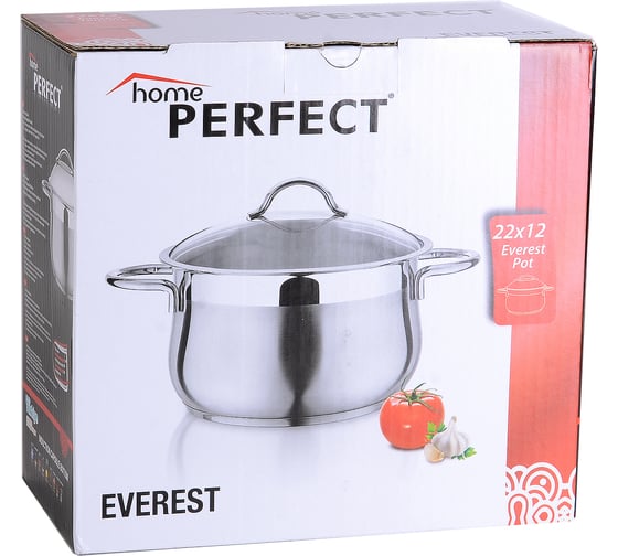 Кастрюля Home Perfect 4.4 л, 22 см, нержавеющая сталь 80463