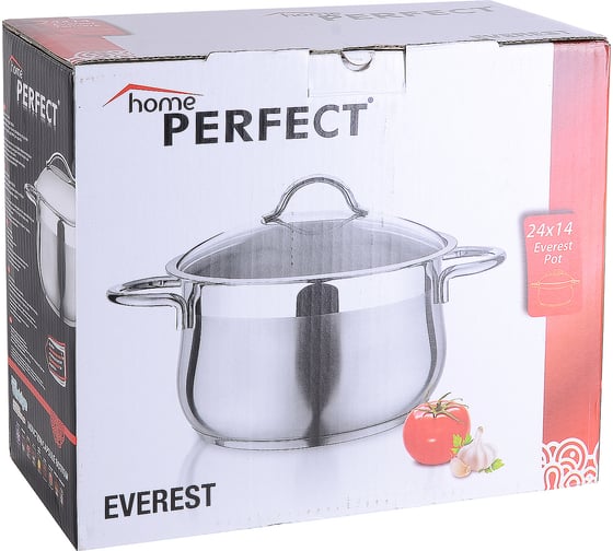 Кастрюля Home Perfect 6 л, 24 см, нержавеющая сталь 80464