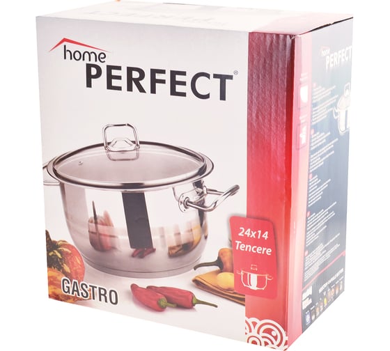Кастрюля Home Perfect 6 л, 24x14 см Турция (х4) 80415