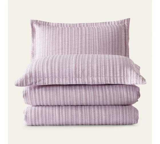 Покрывало Arya Home с сумкой 250x260 - 50x70+5 2 шт waves лиловый 8680943228673 1