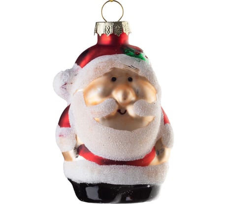 Подвеска на елку Todi Дед Мороз, стекло, размер 52х58 мм 806407561243