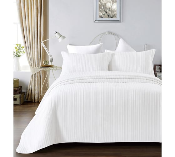 Покрывало Arya Home с сумкой 180x240 - 50x70+5 waves белый 8680943228703