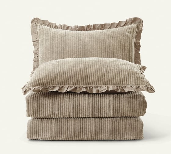 Покрывало Arya Home синель 180x240 - 50x70+5 clouds бежевый 8680943228727