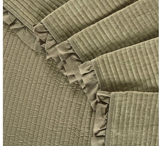Покрывало Arya Home синель 250x260 - 50x70+5 2 шт clouds зеленый 8680943228758