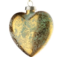 Подвеска на елку Todi Сердце, стекло, размер 8 см, цвет зеленый 806487076698