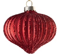 Подвеска на елку Todi Капля микс 3, стекло, размер 8 см, цвет красный 806340467472