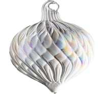 Подвеска на елку Todi Капля микс 1, стекло, размер 8см, цвет перламутровый 806271014158
