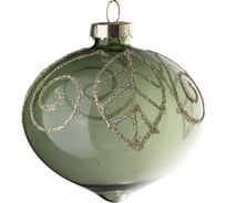 Подвеска на елку Todi Капля микс 1, стекло, размер 8см, цвет зеленый 806529851616