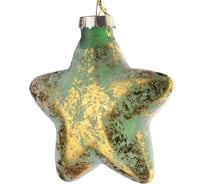 Подвеска на елку Todi Звезда, стекло, размер 8см, цвет зеленый 806816301775