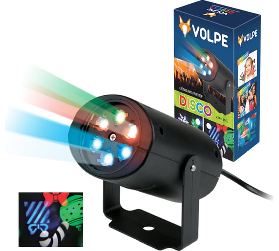 Светодиодный светильник-проектор Volpe ULI-Q306 4W/RGB BLACK XMAS. «рождество» UL-00001188 1