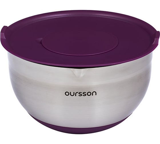 Миска для смешивания с крышкой OURSSON сладкая слива BS4002RS/SP