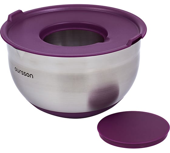 Миска для смешивания с крышкой OURSSON сладкая слива BS4002RS/SP