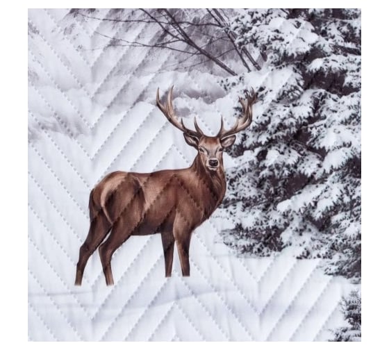 Покрывало Этель 1,5 спальное Snow forest, 145x210 см, микрофибра 9079344