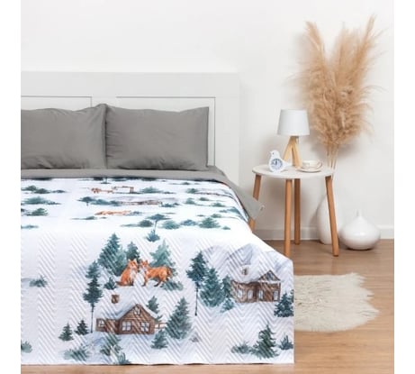 Покрывало Этель евро Winter village, 230x210 см, микрофибра 7787712