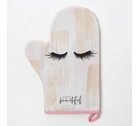 Варежка-прихватка Этель Hello beautiful 20x28 см, саржа, 100% хлопок ватин 250 г/м2 4523397