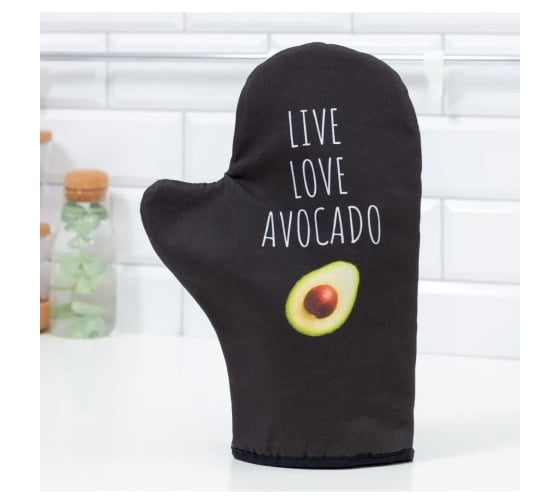 Варежка-прихватка Этель Avocado 20x28 см, саржа, 100% хлопок ватин 250 г/м2 5240028