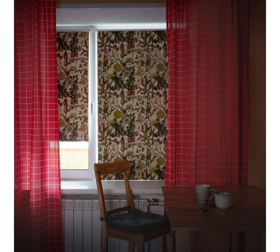 Рулонная штора PRAKTO BLACKOUT PRINT 40x160 см, Поле 9403219025