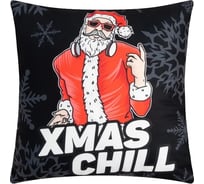 Подушка Этель Xmas chill, 40х40 см, 100% полиэстер, велюр 7787600