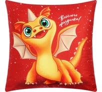 Подушка Этель Веселого праздника 40х40 см, 100% полиэстер, велюр 9822180