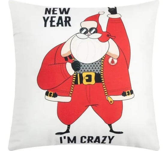 Подушка Этель Crazy, 40х40 см, 100% полиэстер, велюр 7787597 1
