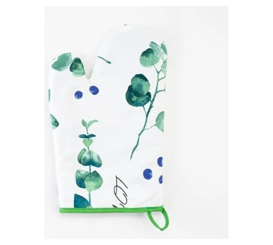 Варежка-прихватка Этель Eucalyptus 20x27 см, 100% хлопок, саржа 190 г/м2 5511225