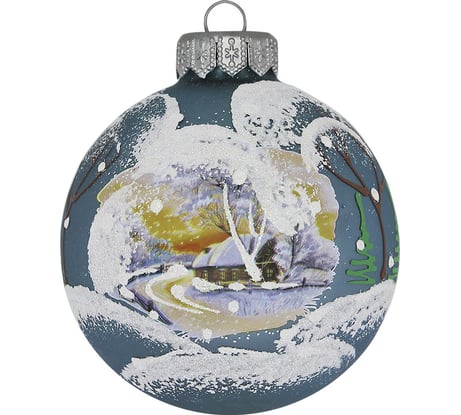 Шар Коломеев Зимняя дорога, 65 мм, в подарочной упаковке УТ-00002046