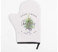Варежка-прихватка Этель Christmas trees 20x28 см, саржа, 100% хлопок ватин 250 г/м2 7624212