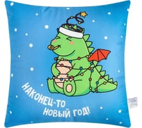 Подушка Этель Новый год 40х40 см, 100% полиэстер, велюр 9822171
