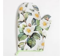 Варежка-прихватка Этель Сamellia 20x27 см, 100% хлопок саржа 190 г/м2 7560437