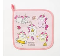 Прихватка Этель Caticorn 19x19 см, 100% хлопок саржа, ватин 250 г/м2 4523418