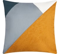 Чехол на подушку Этель Геометрия серый/желтый, 45x45 см, 100% полиэстер 9164025